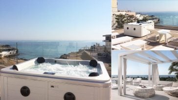 Minipiscina idromassaggio per la terrazza panoramica del tuo albergo sul mare