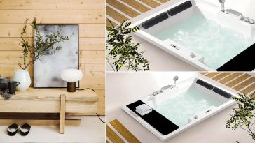 Appartamento Japandi style con idromassaggio a incasso