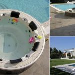 Mini idromassaggio complementare per casa con piscina