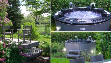 Copia l'idea minipiscina idromassaggio giardino retro