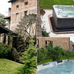 Minipiscina idromassaggio in ex mulino ristrutturato