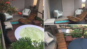 Minipiscina sfioro terrazzo di 10 mq
