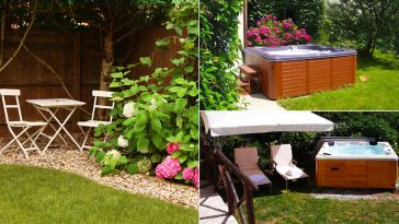 Privacy conquistata con minipiscina giardino retro