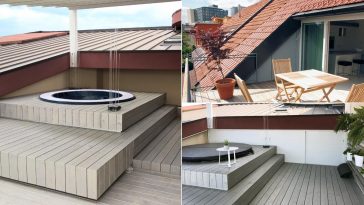 Minipiscina idromassaggio in Tetto-Terrazzo