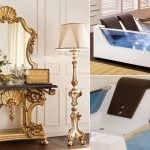 Vasca idromassaggio in soggiorno stile rococo