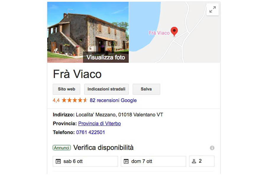 Contatti - Agriturismo Fra' Viaco