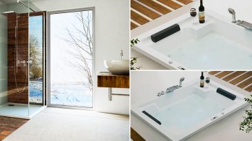 Soluzione idromassaggio invernale in bagno padronale