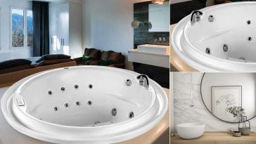 Design circolare con una vasca idromassaggio Beauty Luxury