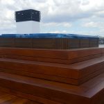 Minipiscina da esterno in pedana legno componibile