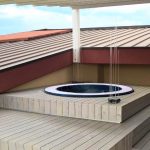 Minipiscina da esterno in intercapedine areata