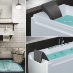 Vasca idromassaggio moderna in bagno retrò