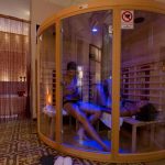 Angolo conversazione con sauna infrarossi