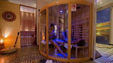 Angolo conversazione con sauna infrarossi