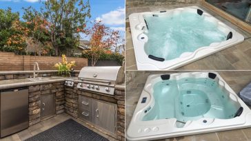 Rimoderna una cucina esterna utilizzando una minipiscina