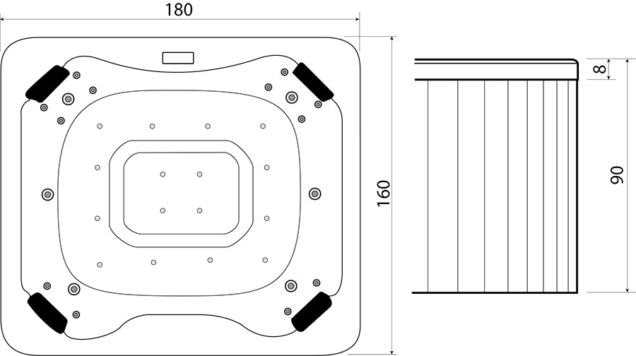 BL-805 minipiscina idromassaggio scheda tecnica