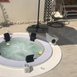 Minipiscina idromassaggio in pavimento di superficie raw