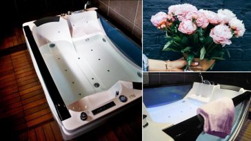 Scopri la vasca idromassaggio con doppia chaise-longue