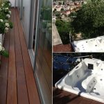 Terrazzo sporgente con minipiscina idromassaggio