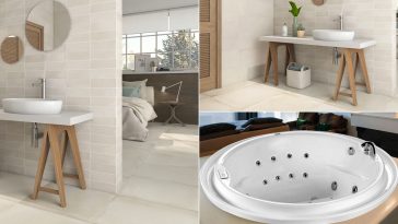 Bagno en suite con vasca idromassaggio