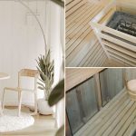 Legno su legno con sauna finlandese in salottino bookish