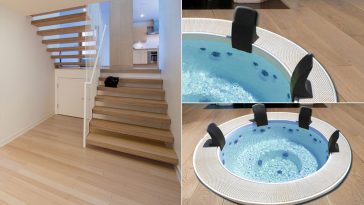 Piano superiore con minipiscina a pavimento