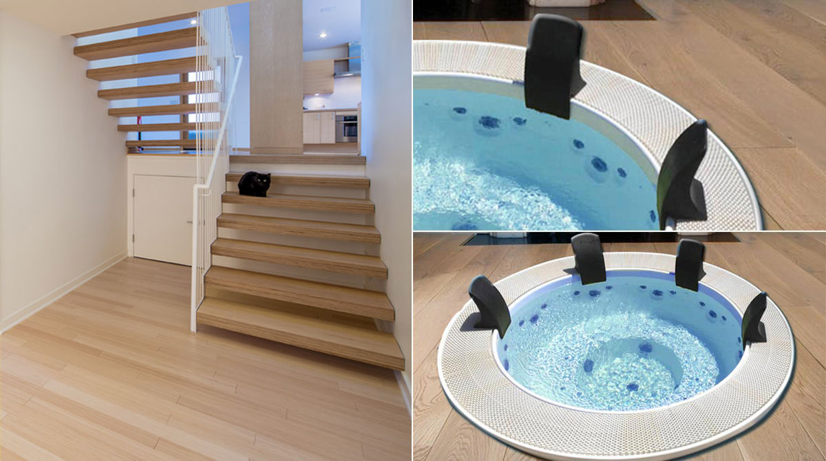 Piano superiore con minipiscina a pavimento