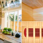 Stanza in mattoni con sauna infrarossi per effetto caldo freddo