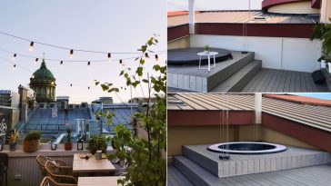 Terrazzo più vivibile con una minipiscina idromassaggio